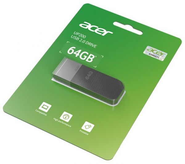 USB Flash Drive 64Gb Acer UP200, Black (BL.9BWWA.511) - �������� 2