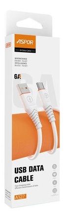  USB - USB Type-C 1  Aspor White, 6A (A127) -  1