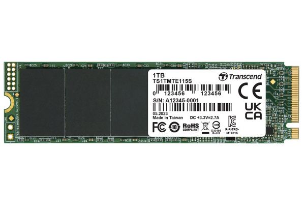 ������������ ����������� M.2 1Tb, Transcend 115S, PCI-E 3.0 x4, 3D TLC, 3200/2000 MB/s (TS1TMTE115S) - �������� 1
