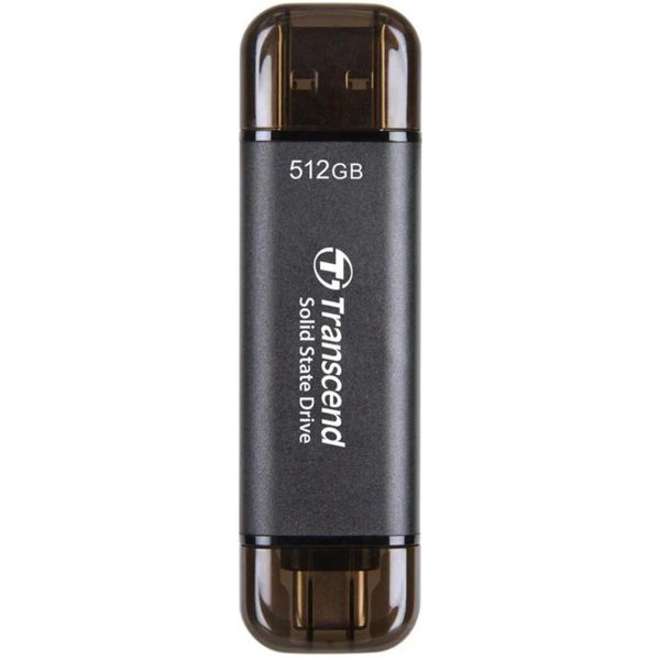 ��������� ����������� SSD, 512Gb, Transcend ESD310C, Black, USB 3.2 / USB Type-C, 1050/950 MB/s (TS512GESD310C) - �������� 1