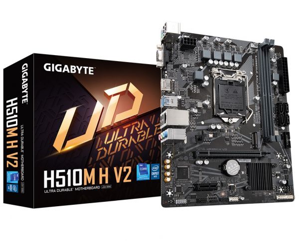 . 1200 (H510) Gigabyte H510M H V2, H470, 2xDDR4, Int.Video(CPU), 4xSATA3, 1xM.2, 1xPCI-E 16x 3.0, 1xPCI-E 1x 3.0, ALC897, RTL8111H, 4xUSB3.2/6xUSB2.0, VGA/HDMI, MicroATX -  1
