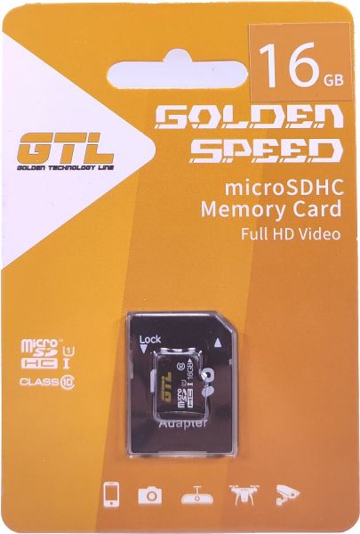   microSDHC, 16Gb, Class10, GTL, SD  (GTL16GBSDCL10U1-01) -  1