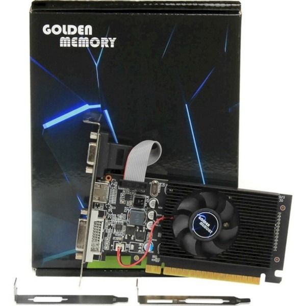 ³ GeForce GT610, Golden Memory, 2Gb GDDR3, 64-bit, VGA/DVI/HDMI, 810/1333 MHz, Low Profile (GT610D31G64bit) -  1