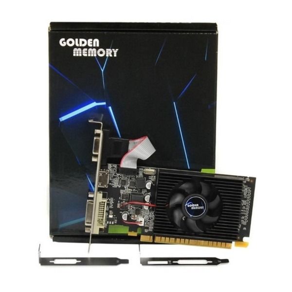  GeForce GT710, Golden Memory, 2Gb GDDR3, 64-bit, VGA/DVI/HDMI, 954/1600 MHz, Low Profile (GT710D32G64bit) -  1