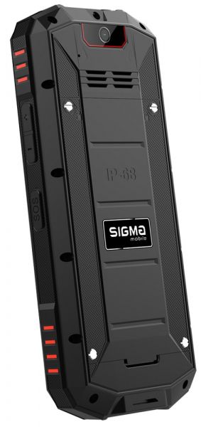   Sigma mobile X-treme PA68, Black/Red, 2 Nano-SIM, 2.4" (240x320), microSD (max 32Gb), Cam 0,3Mp, no GPS, no Wi-Fi, BT, FM, MP3, Li-Ion 2500mAh -  4