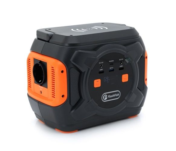   FlashFish A301, Black/Orange, 292 /, 80000 mAh, LCD , 2  DC, 1  Type-C, 3  USB, Li-ion -  2