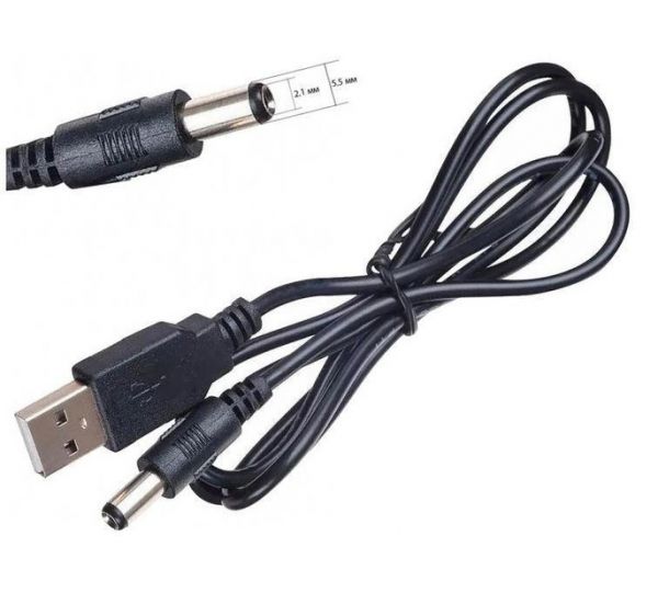   USB - DC 5V (5.5x2.1 ), Black, 1 , Dynamode -  1