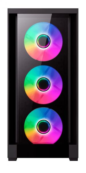 ������ GameMax Defender TG Black, ��� ��, Mini Tower, Micro ATX / Mini ITX, 1xUSB 3.1, 2xUSB 2.0, 4x120 �� LED, 461x210�450 �� - �������� 2