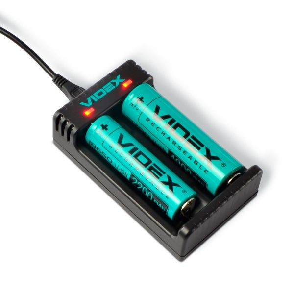 �������� ������� Videx L201, Black, 2 x Li-ion/IMR (1000 mAh, 4.2V), microUSB (5V/2A), LED ���������, 2 ��������� ������ (VCH-L201) - �������� 4