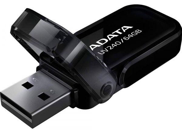USB Flash Drive 64Gb ADATA UV240, Black (AUV240-64G-RBK) - �������� 1
