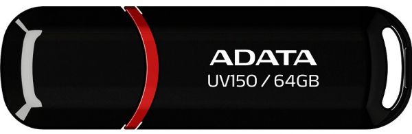 USB 3.0 Flash Drive 128Gb ADATA AUV150, Black (AUV150-128G-RBK) -  1