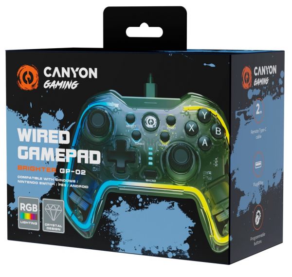  Canyon GP-02 "Brighter", Blue/Yellow,   / PS3 / Android / Nintendo Switch, 22  (12 ),  , RGB , 2  (CND-GP02) -  2