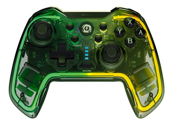 ������� Canyon GPW-02 "Brighter", Green/Yellow, ������������ (Bluetooth), ��� �� / PS3 / Android / Nintendo Switch, 22 ������ (12 ���������������), ������� ��������, RGB ���������, 800 mAh (CND-GPW02) - �������� 1