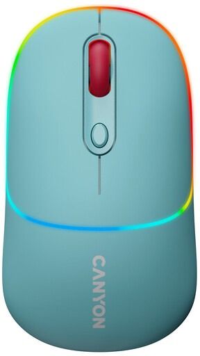 ���� ������������ Canyon MW-22, Dark Cyan, Bluetooth / USB 2.4 GHz, ����������, 800 - 1600 dpi, 6 �������, RGB ���������, 650 mAh (CNS-CMSW22DC) - �������� 1