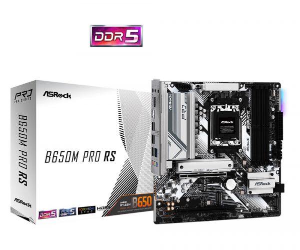   ASRock B650M Pro RS (AMD B650, Socket AM5, DDR5) -  1