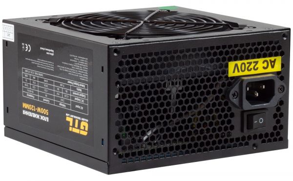 ���� ������� 500 ��, GTL Gaming Star, Black, 120 ��, 2xMolex / 4xSATA / 1x6+2-pin / 1x4+4-pin / 1x20+4-pin (GTLGS500BK) - �������� 2