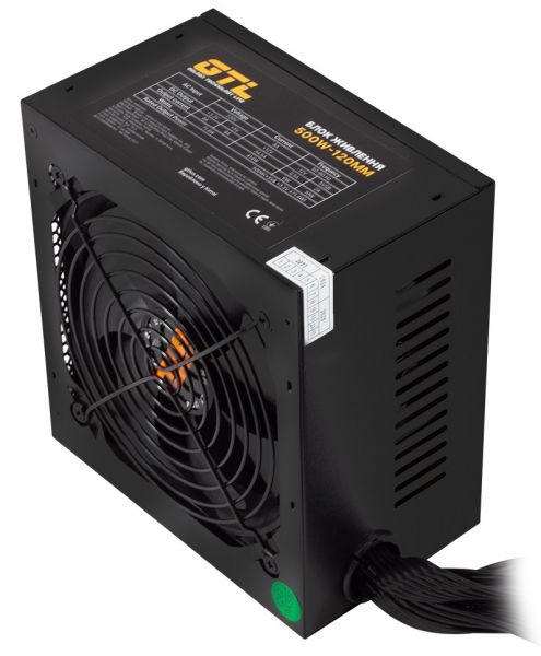 ���� ������� 500 ��, GTL Gaming Star, Black, 120 ��, 2xMolex / 4xSATA / 1x6+2-pin / 1x4+4-pin / 1x20+4-pin (GTLGS500BK) - �������� 4