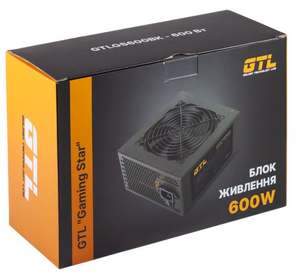 ���� �������� 600 ��, GTL Gaming Star, Black, 120 ��, 2xMolex / 4xSATA / 2x6+2-pin / 2x4+4-pin / 1x20+4-pin (GTLGS600BK) - �������� 5