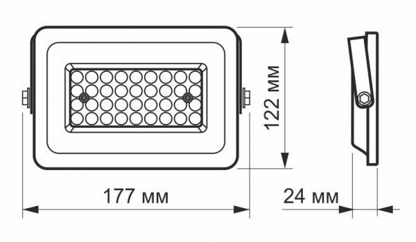  LED, Videx, White, 30 , 3000 , 5000K, IP65 (VL-F2e-305W) -  5