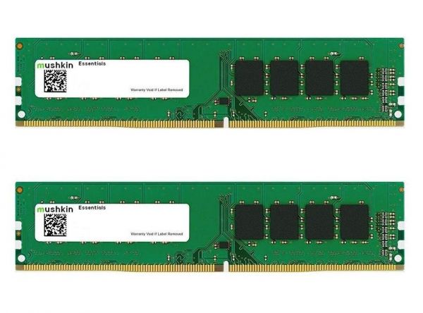  32Gb x 2 (64Gb Kit) DDR4, 3200 MHz, Mushkin Essentials, 22-22-22-52, 1.2V (MES4U320NF32GX2) -  1