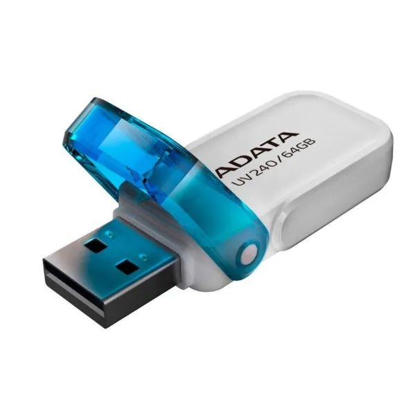 USB Flash Drive 64Gb ADATA UV240, White (AUV240-64G-RWH) -  2