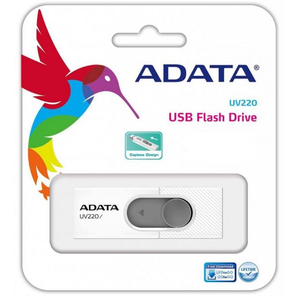 USB Flash Drive 32Gb ADATA UV220, White/Grey (AUV220-32G-RWHGY) -  5