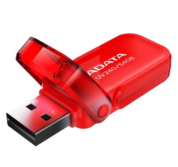 USB Flash Drive 64Gb ADATA UV240, Red (AUV240-64G-RRD) -  1