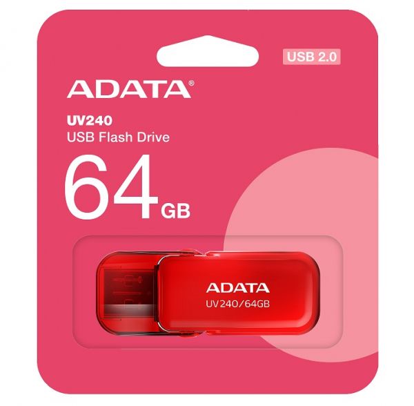 USB Flash Drive 64Gb ADATA UV240, Red (AUV240-64G-RRD) - �������� 3