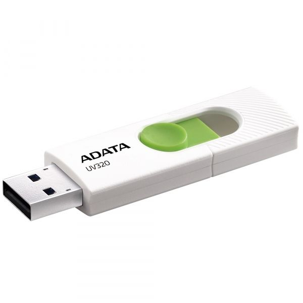 USB 3.0 Flash Drive 32Gb ADATA UV320, White/Green (AUV320-32G-RWHGN) -  1