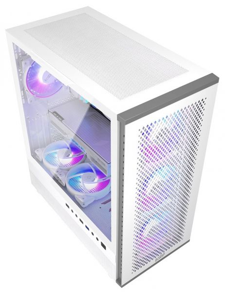 ������ PcCooler ME200 MESH, White, Full Tower, ��� ��, ��� E-ATX / ATX / Micro ATX / Mini ITX, 1xUSB 3.0 / 2xUSB 2.0, ����. CPU - 180 �� / GPU - 380 ��, 3x120 �� ARGB, ������� ������ �� ����������� ������ - �������� 2