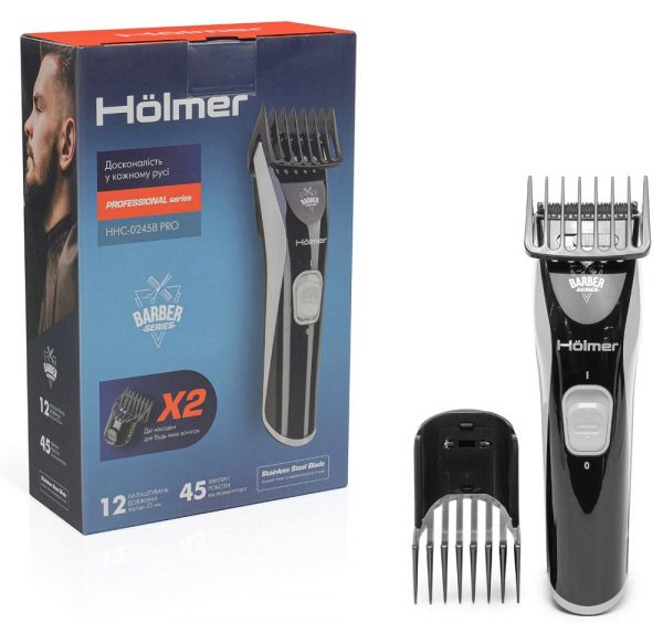 ������� ��� ������� Holmer HHC-0245B PRO, Black, 5W, ������� �� ����/�����������, 2 �������, 12 �������� ����� (0.5-33��), ����� ������ 45���, � ��������� �������� ����������, �����, ������� - �������� 8