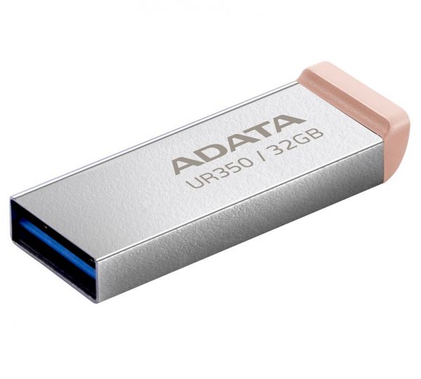 ���� ����������� USB 32Gb ADATA UR350, Silver/Brown, USB 3.2 Gen 1, �� 100 ��/� (UR350-32G-RSR/BG) - �������� 1