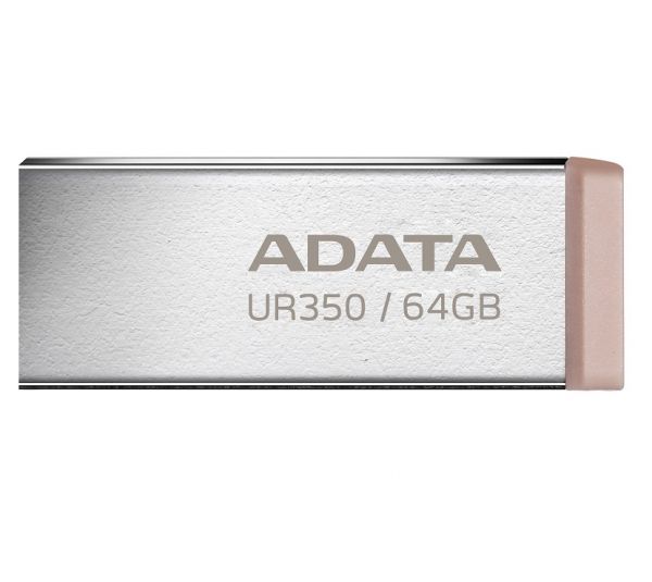 USB 3.2 Flash Drive 64Gb ADATA UR350, Silver/Beige (UR350-64G-RSR/BG) - �������� 2
