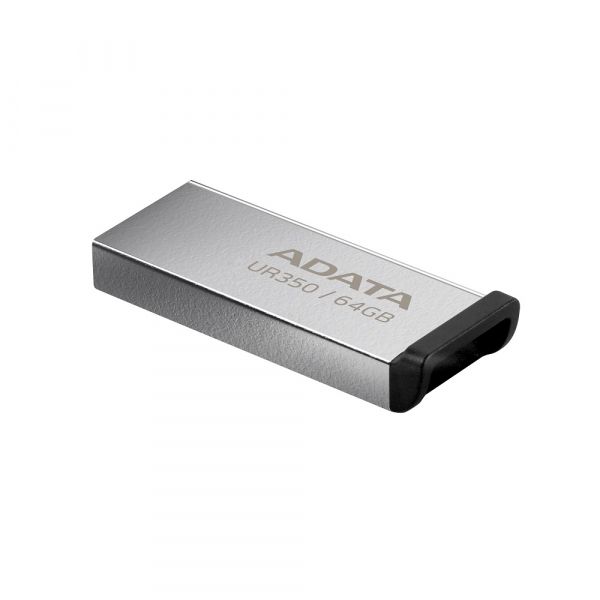 USB 3.2 Flash Drive 64Gb ADATA UR350, Silver/Black (UR350-64G-RSR/BK) - �������� 3