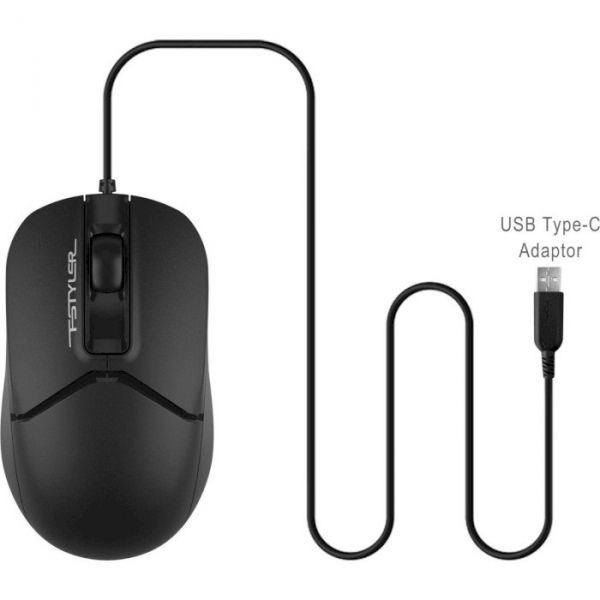  A4Tech Fstyler FM12T, Black, USB/USB-C, , 1200 dpi, 3 , 1.5  -  9