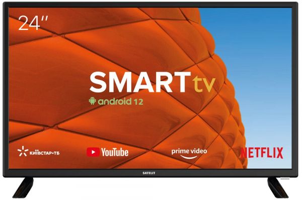 ��������� 24" Satelit 24H8000ST, 1366x768, 60 ��, Smart TV, Android, DVB-T2/C, 2xHDMI, 2xUSB, VESA 75x75 - �������� 1