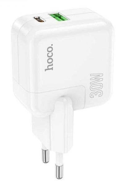    Hoco C111A Lucky, dual-port PD30W + QC3.0, White -  1