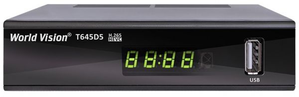 TV-����� �������� ���������� World Vision �645D5 FM, Black, H.265, AC3. DolbyDigital, DVB-T2/T/C, FM �����, IPTV, DLNA, Stalker, ��� ������, �������, 2�USB, ������� ���� �������, CPU-GX6706 ������ ����������� ����������� ���������� � �������� �644xx � �645 - �������� 1
