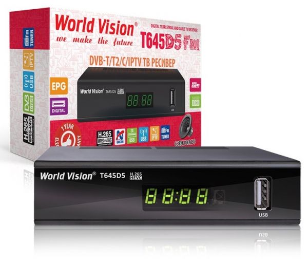 TV-����� �������� ���������� World Vision �645D5 FM, Black, H.265, AC3. DolbyDigital, DVB-T2/T/C, FM �����, IPTV, DLNA, Stalker, ��� ������, �������, 2�USB, ������� ���� �������, CPU-GX6706 ������ ����������� ����������� ���������� � �������� �644xx � �645 - �������� 3