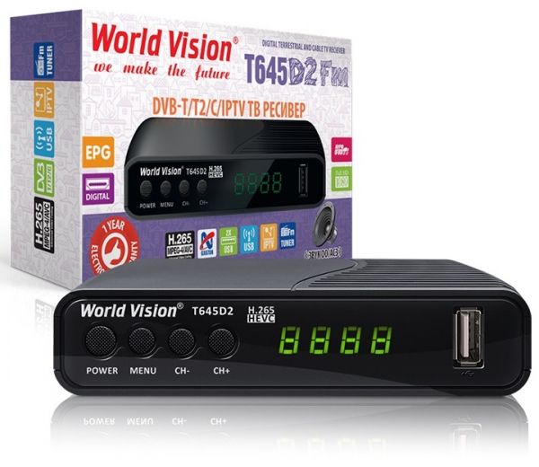 TV-����� �������� ���������� World Vision T645D2 FM, Black, H.265, AC3. DolbyDigital, DVB-T2/T/C, FM �����, IPTV, DLNA, Stalker, ������, �������, 2�USB, ���������� ���� �������, CPU-GX6706 ������ ����������� ����������� ���������� � �������� �644xx � �645x - �������� 3