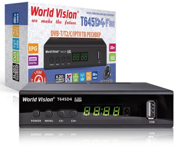TV-����� �������� ���������� World Vision T645D4 FM, Black, H.265, AC3. DolbyDigital, DVB-T2/T/C, FM �����, IPTV, DLNA, Stalker, ������, �������, 2�USB, ���������� ���� �������, CPU-GX6706 ������ ����������� ����������� ���������� � �������� �644xx � �645x - �������� 3