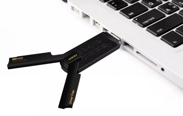 ������� ������� USB 3.0 Fenvi FU-AXE5400, Black, WiFi 6E, �� 2400 ����/�, RTL8832CU, ��������� � �������� USB 3.0 - �������� 2