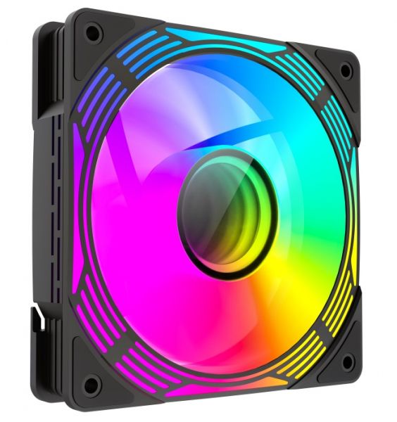 ���������� 120 ��, GameMax FN12A-C8I-R, Black, 120�120�25 ��, ARGB ���������, 800-1600 ��/���, �� 31.21 ��, 4-pin (PWM, 50 ��) / 3-pin (ARGB, 50 ��), ����������������� ��������� - �������� 1