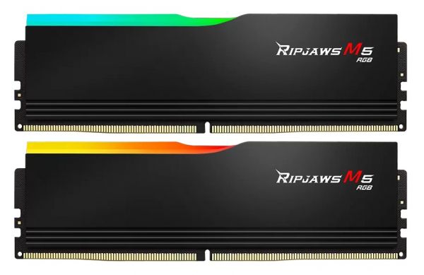  16Gb x 2 (32Gb Kit) DDR5, 5200 MHz, G.Skill Ripjaws M5 RGB, Black, 40-40-40-83, 1.1V,  , XMP (F5-5200J4040A16GX2-RM5RK) -  1