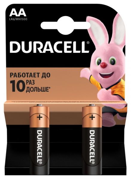 ��������� AA (LR6), �����, Duracell Duralock Basic, 2 ��, 1.5V, (MN1500 2BL) - �������� 1