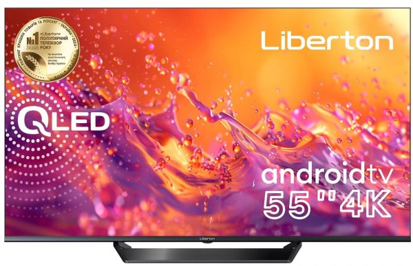 ��������� 55" Liberton LTV-55Q01AT UltraHD 3840x2160 60Hz, Android TV, DVB-T2, HDMI, USB, VESA 400x200 - �������� 1