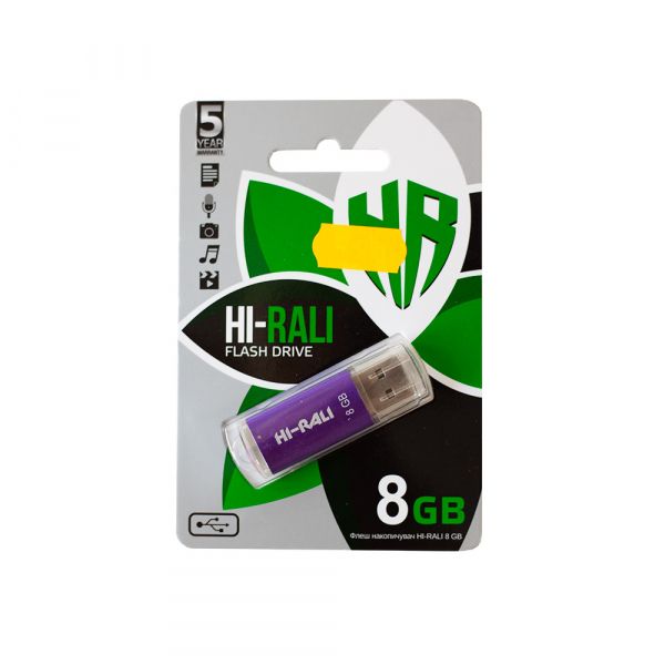 ���� ���������� USB 8Gb Hi-Rali Rocket, Violet, USB 2.0 (HI-8GBVCVI) - �������� 1