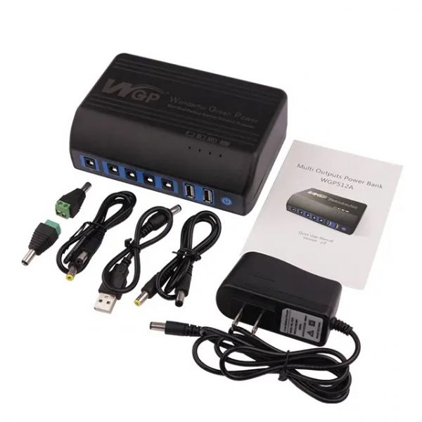 ������� ������������� �������� ��� ������� WGP WGP512A, Black, 31200 mAh (115.44Wh), 4xDC (12V/1A), 2xUSB (5V/2A) - �������� 5
