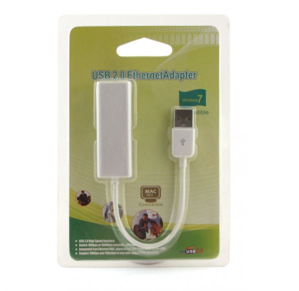   USB <-> Ethernet, White, 10/100 Mbps (JP1081B / KY-RD9700 / HLF1081A) -  1