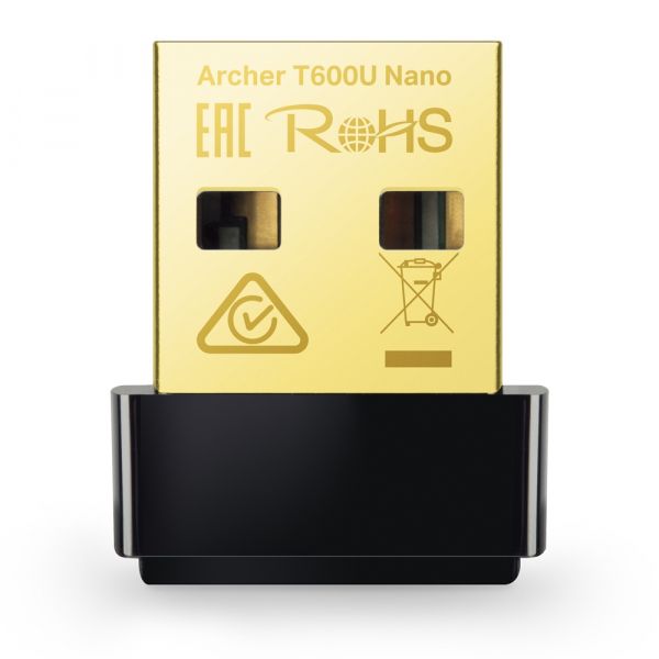 ��������� ������� USB TP-LINK Archer T600U Nano, Black, 5GHz / 2.4GHz, AC600 (433/200 ����/�), USB 2.0, ���������� ����� - �������� 1